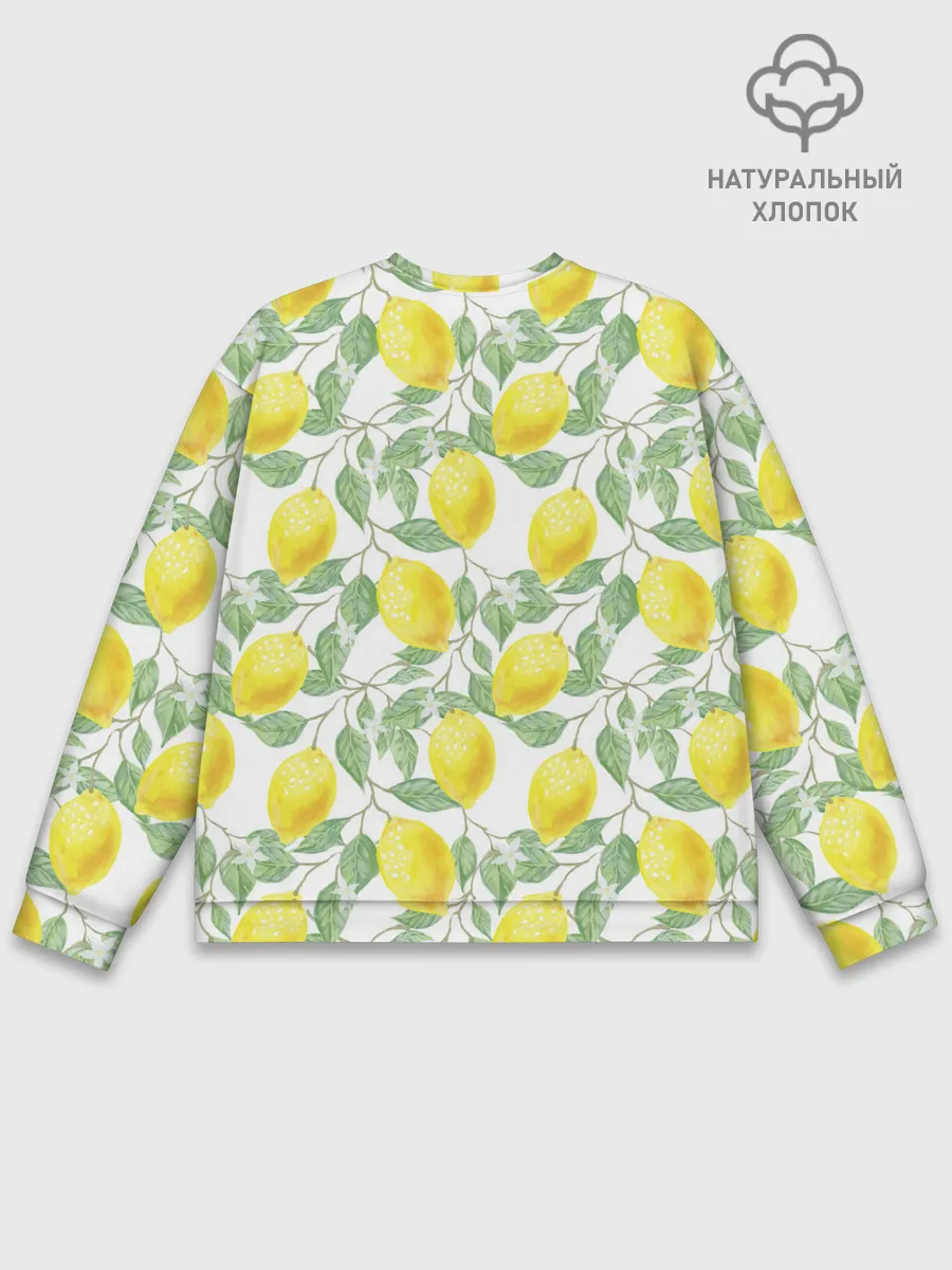 Мужской свитшот базовый / Лимоны 3d