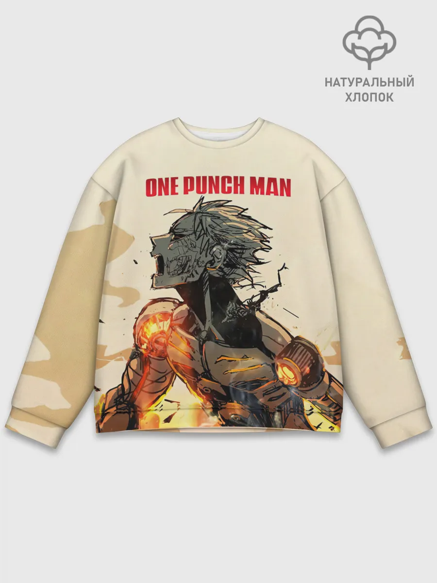 Мужской свитшот базовый / Разрушение Геноса One Punch-Man