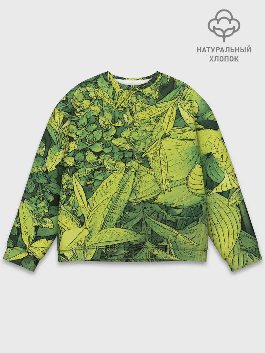 Мужской свитшот базовый / Растительная жизнь - Хоста