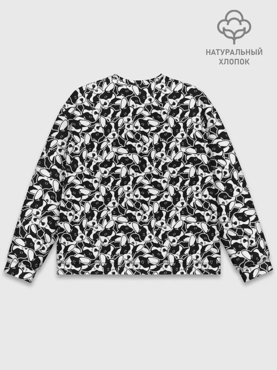 Мужской свитшот базовый / Щенки Французского Бульдога