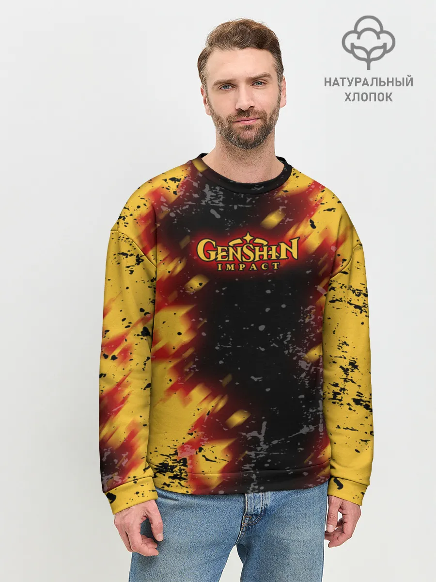 Мужской свитшот базовый / Genshin Impact: Аниме.