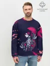 Мужской свитшот базовый / ДЕВУШКА В КИМОНО И ПТИЦАМИ