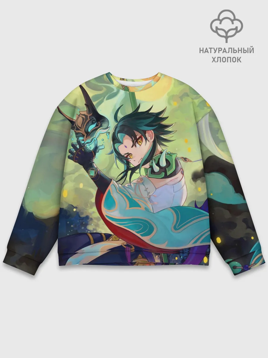 Мужской свитшот базовый / Xiao | Сяо | Genshin Impact