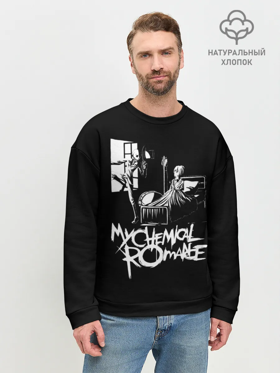Мужской свитшот базовый / My Chemical Romance уходящий в окно