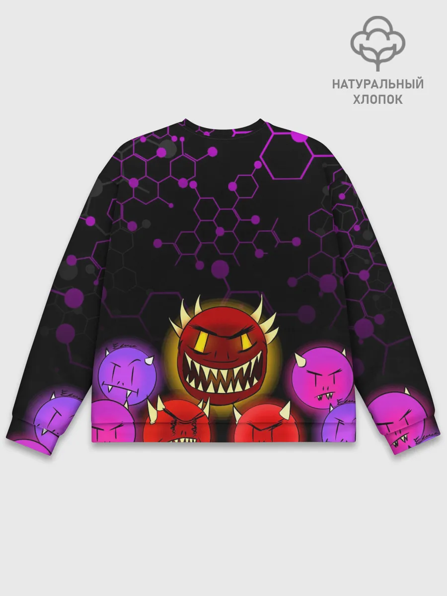 Мужской свитшот базовый / GEOMETRY DASH DEMONS / ДЕМОНЫ
