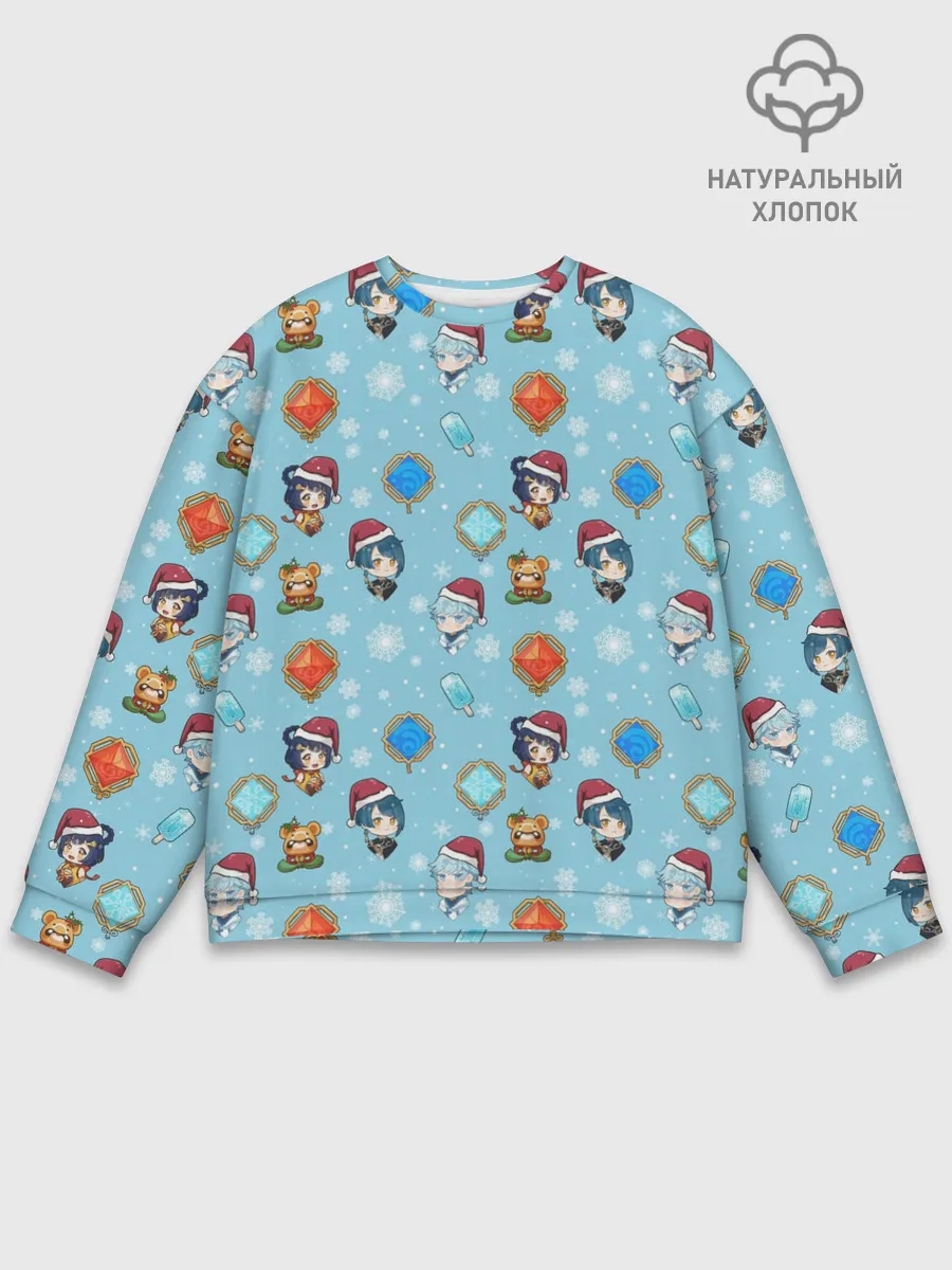 Мужской свитшот базовый / Genshin Impact Pattern