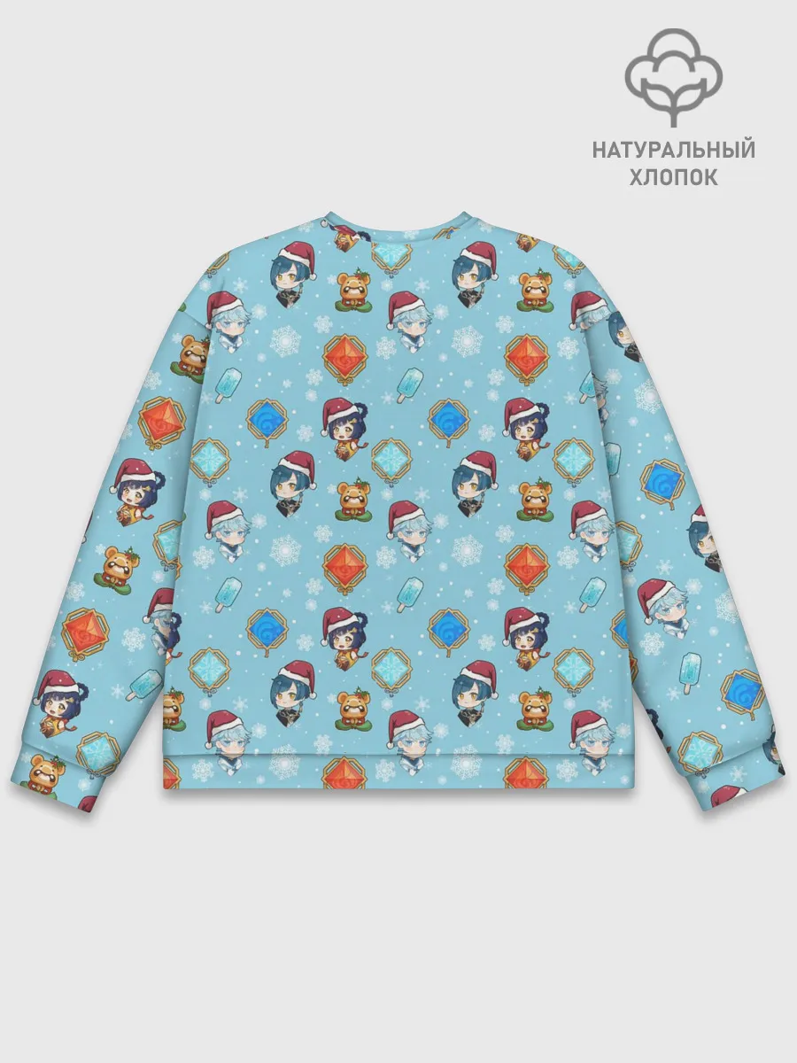 Мужской свитшот базовый / Genshin Impact Pattern