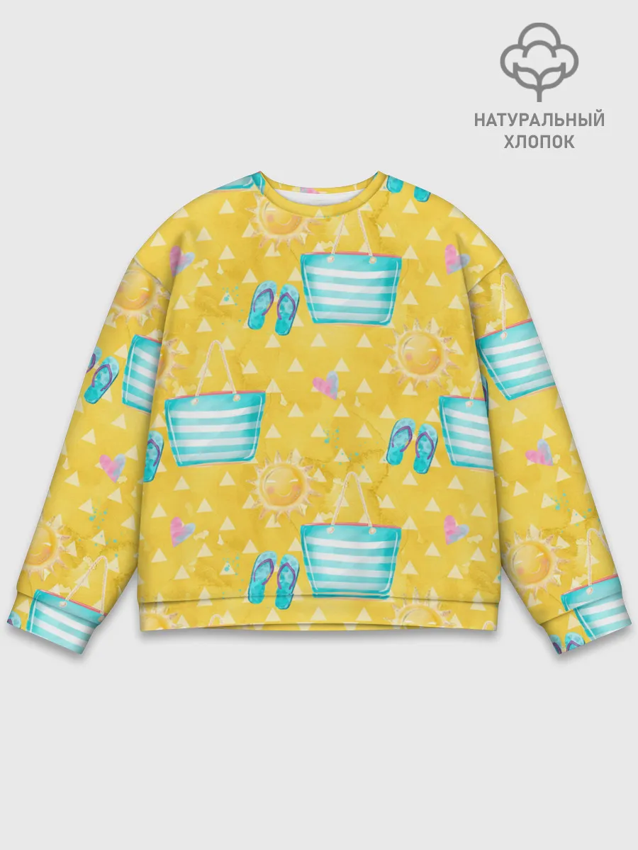 Мужской свитшот базовый / Летний песочный пляж