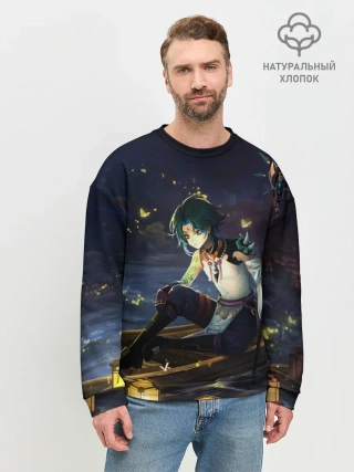 Мужской свитшот базовый / Сяо | Xiao | Genshin Impact