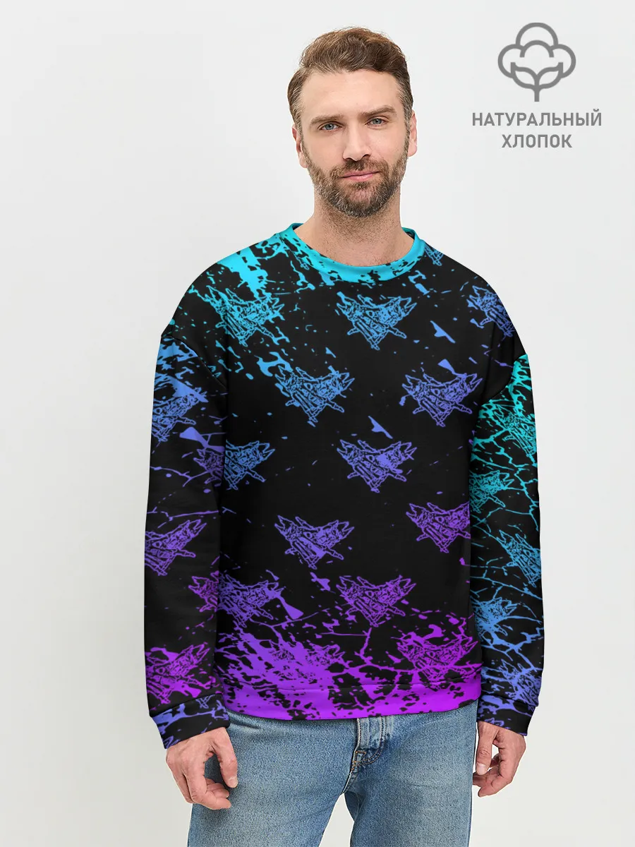 Мужской свитшот базовый / Velial Squad | neon