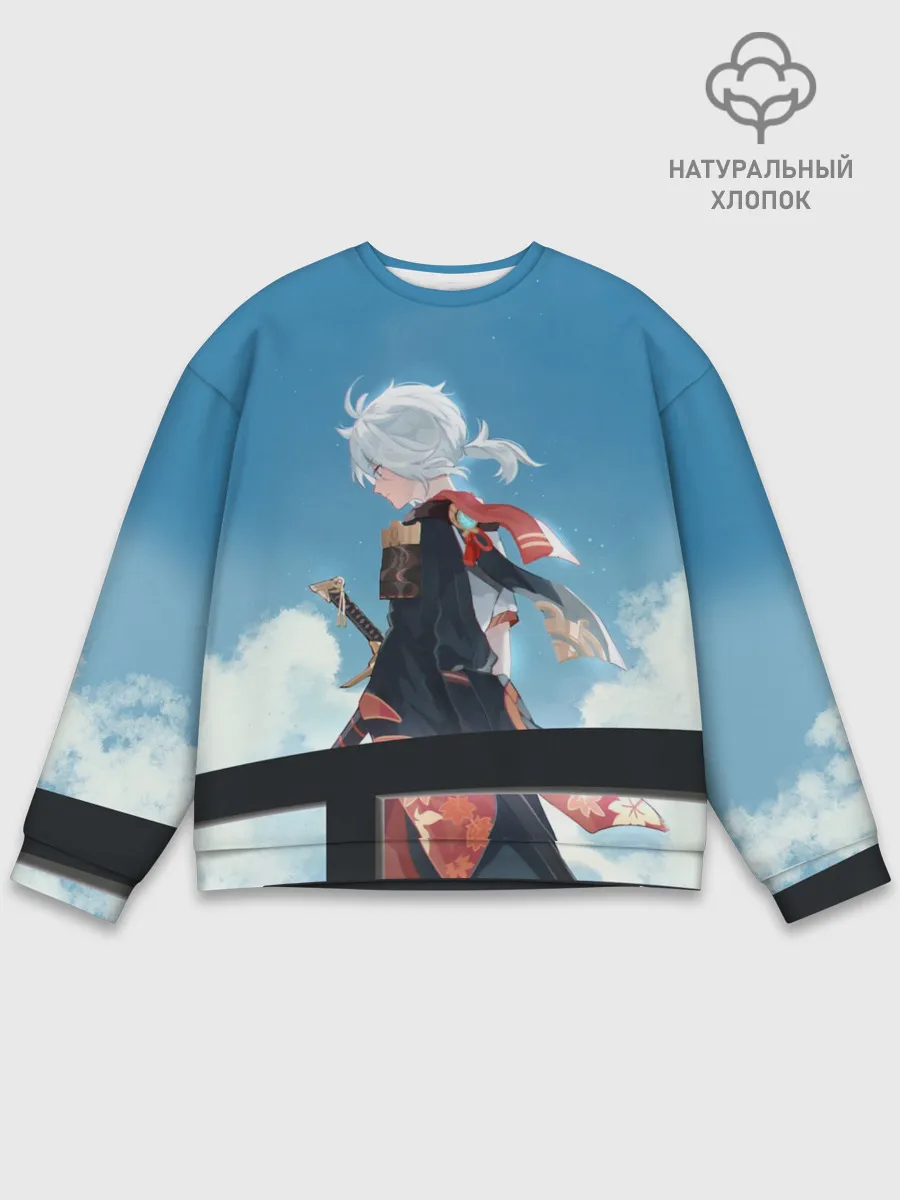 Мужской свитшот базовый / КАДЗУХА НА ФОНЕ НЕБА