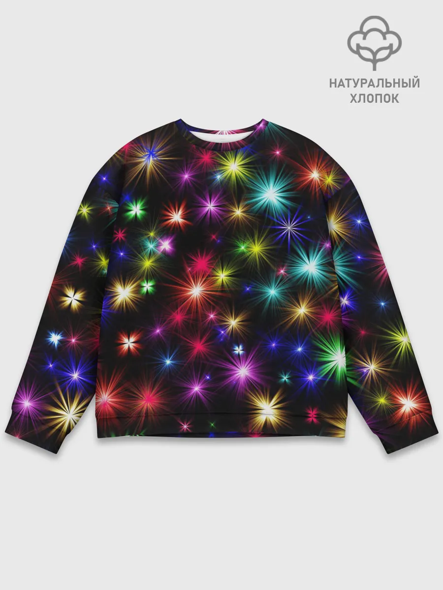 Мужской свитшот базовый / ПРАЗДНИЧНЫЕ ОГОНЬКИ