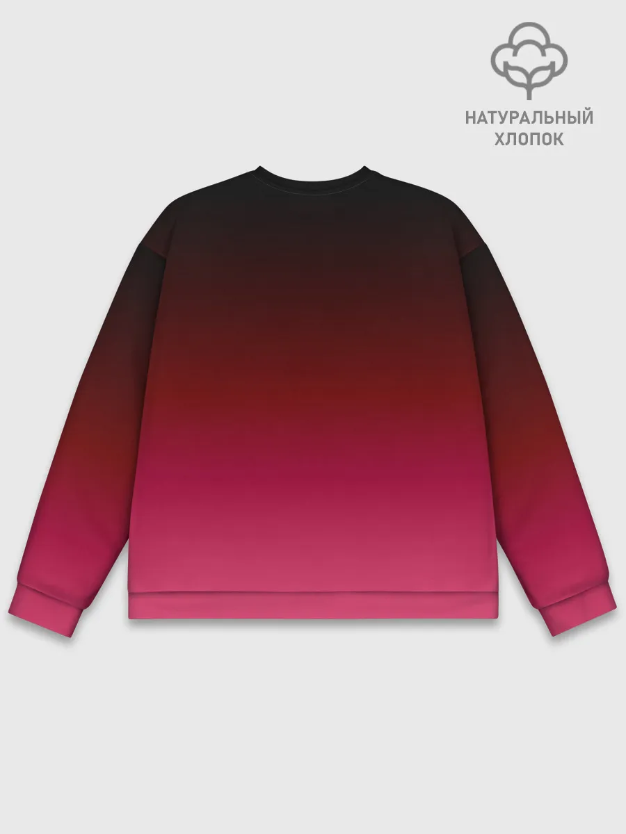 Мужской свитшот базовый / Распорядитель игры на черно розовом фоне