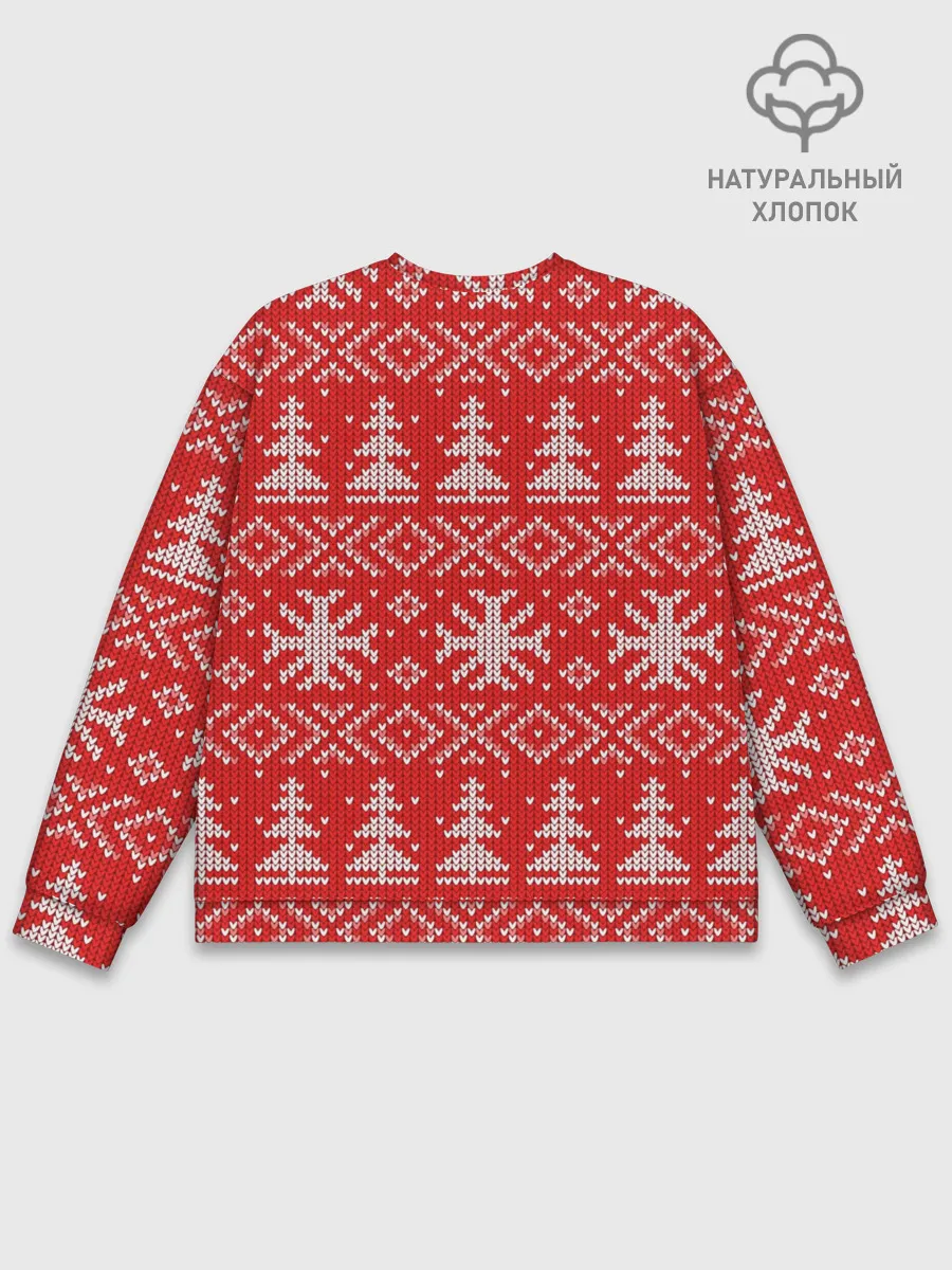 Мужской свитшот базовый / Новогодний узор, 2022