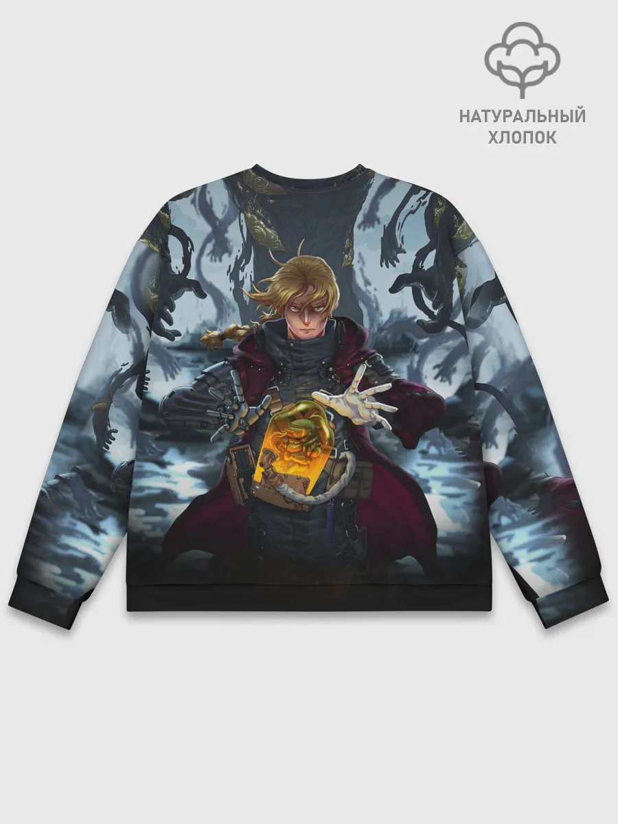 Мужской свитшот базовый / СТАЛЬНОЙ АЛХИМИК DEATH STRANDING STYLE