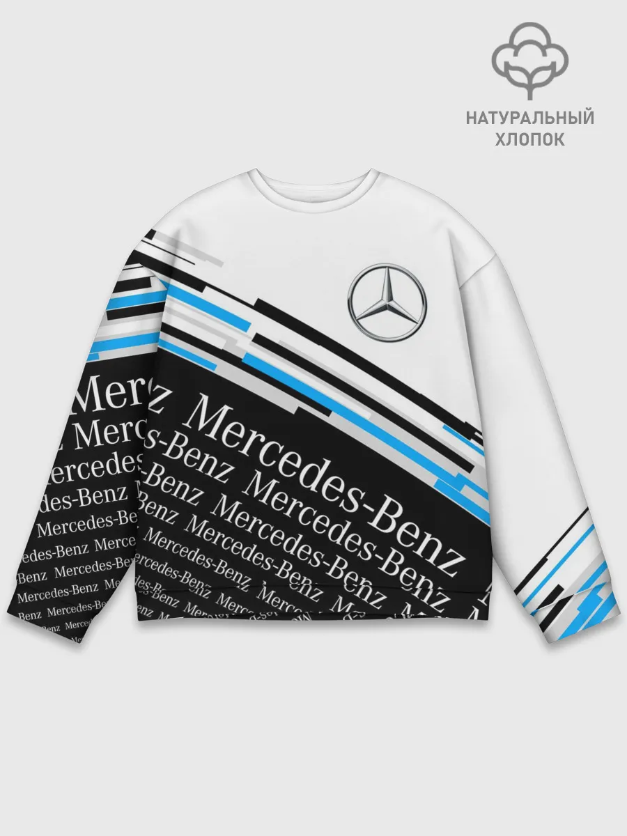 Мужской свитшот базовый / MERCEDES-BENZ / МЕРСЕДЕС-БЕНЗ / BLUE