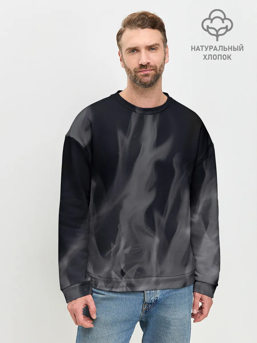 Мужской свитшот базовый / Белое пламя