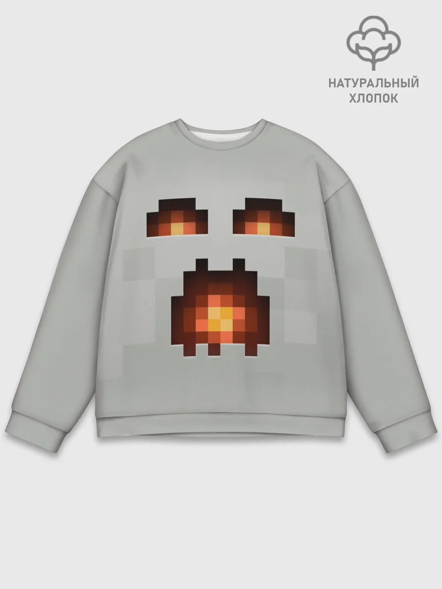 Мужской свитшот базовый / МАЙНКРАФТ, ГАСТ ОГНЕННЫЙ