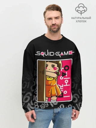 Мужской свитшот базовый / ИГРА В КАЛЬМАРА / КУКЛА / DOLL