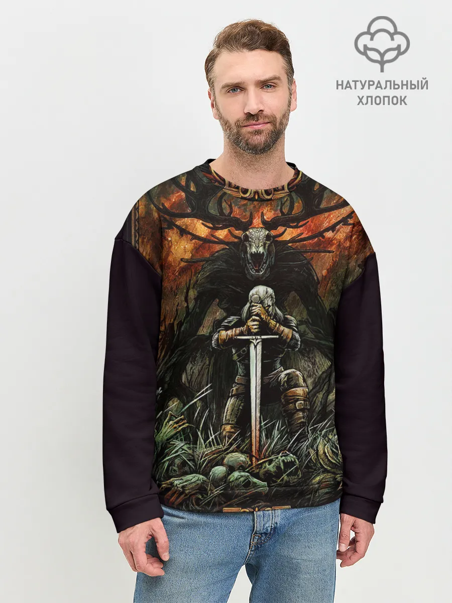 Мужской свитшот базовый / ВЕДЬМАК И МОНСТР