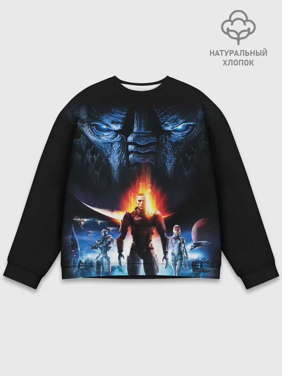 Мужской свитшот базовый / MASS EFFECT N7 КАПИТАН ШЕПАРД
