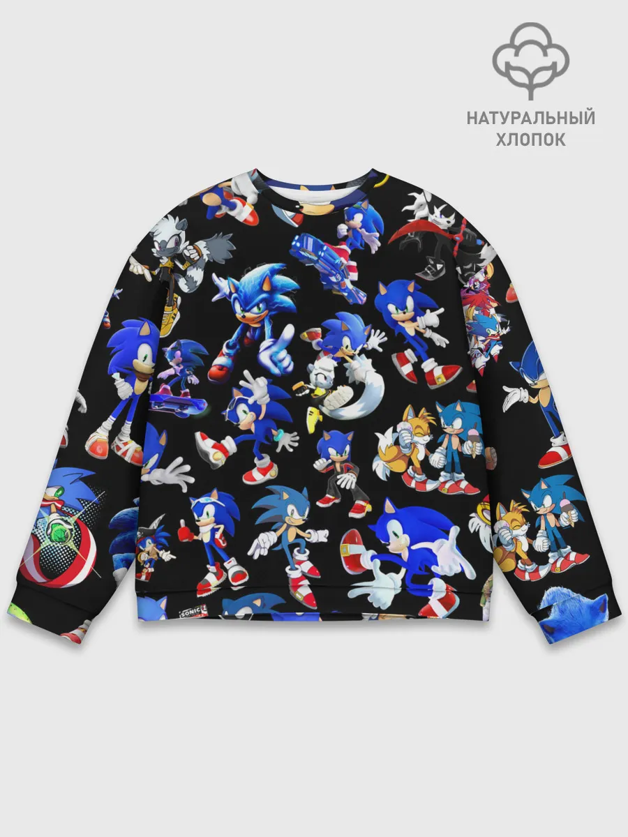 Мужской свитшот базовый / SONIC PATTERN HERO | СОННИК