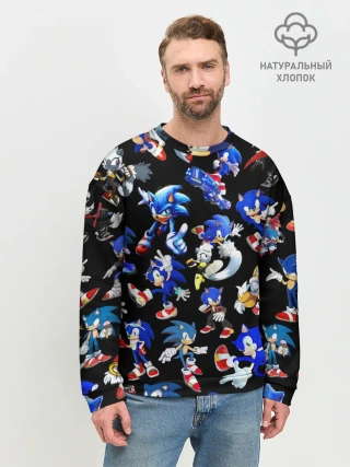 Мужской свитшот базовый / SONIC PATTERN HERO | СОННИК
