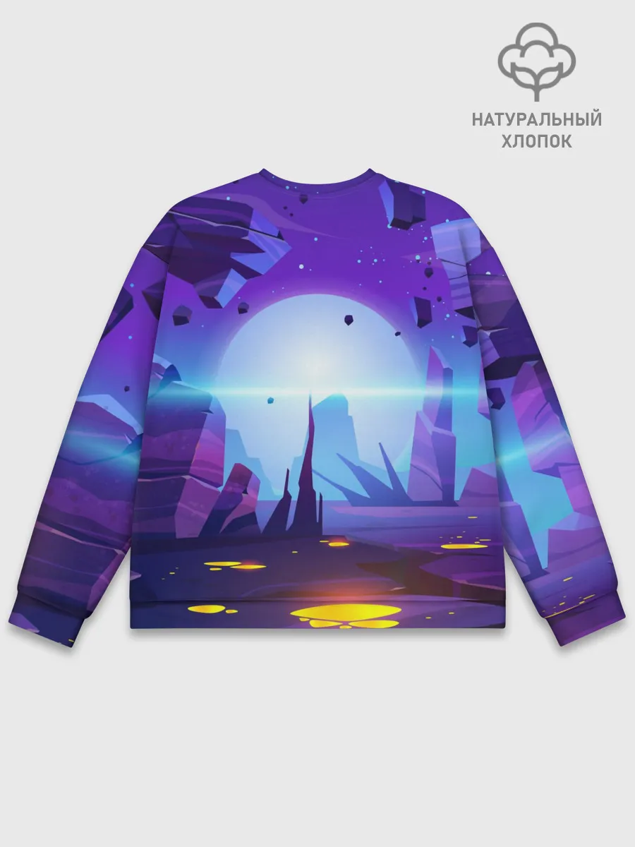 Мужской свитшот базовый / Minecraft на коне!