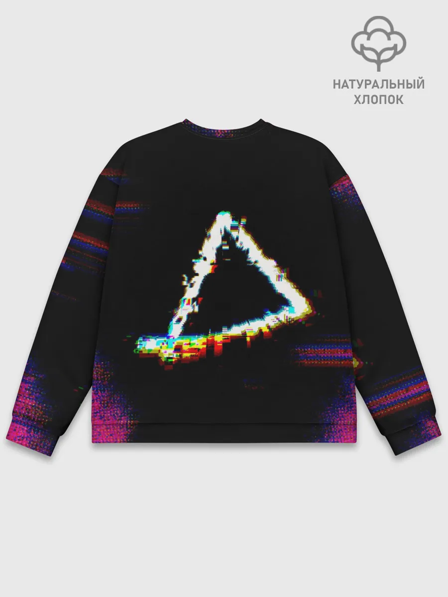 Мужской свитшот базовый / Игра в кальмара глитч