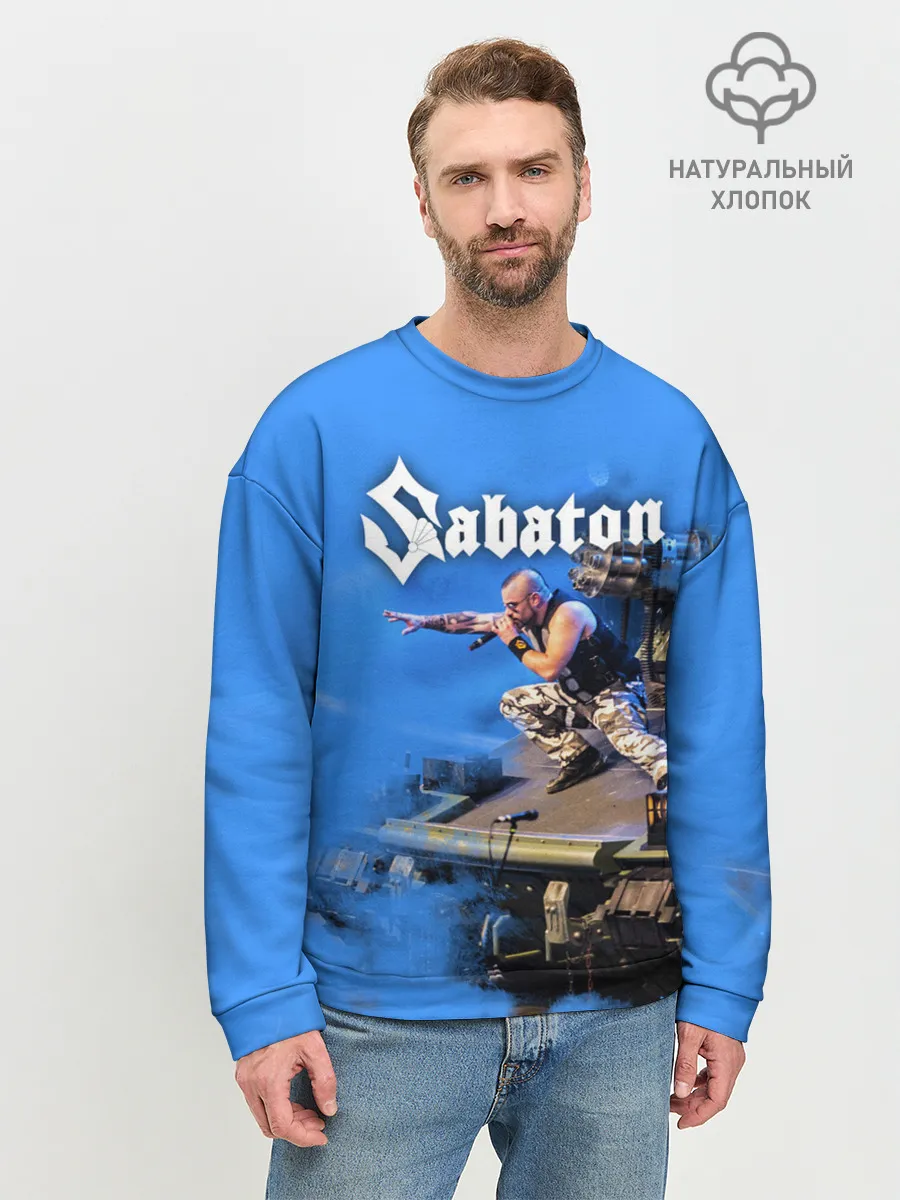Мужской свитшот базовый / Йоаким Броден на танке Sabaton