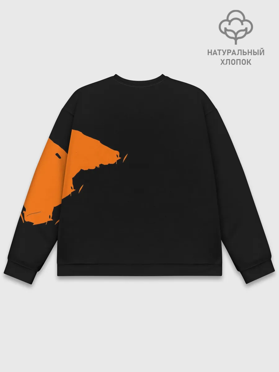 Мужской свитшот базовый / Сайтама образ в силуэте One Punch-Man