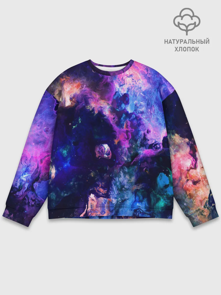 Мужской свитшот базовый / НЕОНОВЫЕ КОСМОС / NEON SPACE