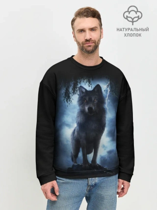 Мужской свитшот базовый / ВОЛК БРОДЯГА