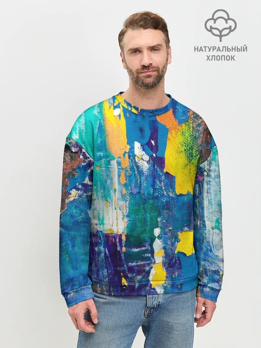 Мужской свитшот базовый / Краской по ткани