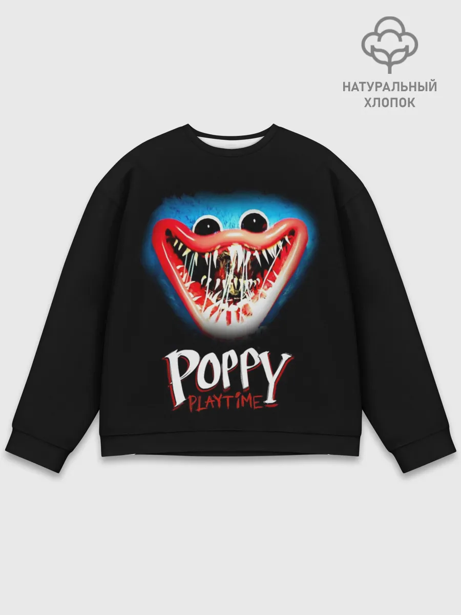 Мужской свитшот базовый / Huggy Wuggy, Poppy Playtime