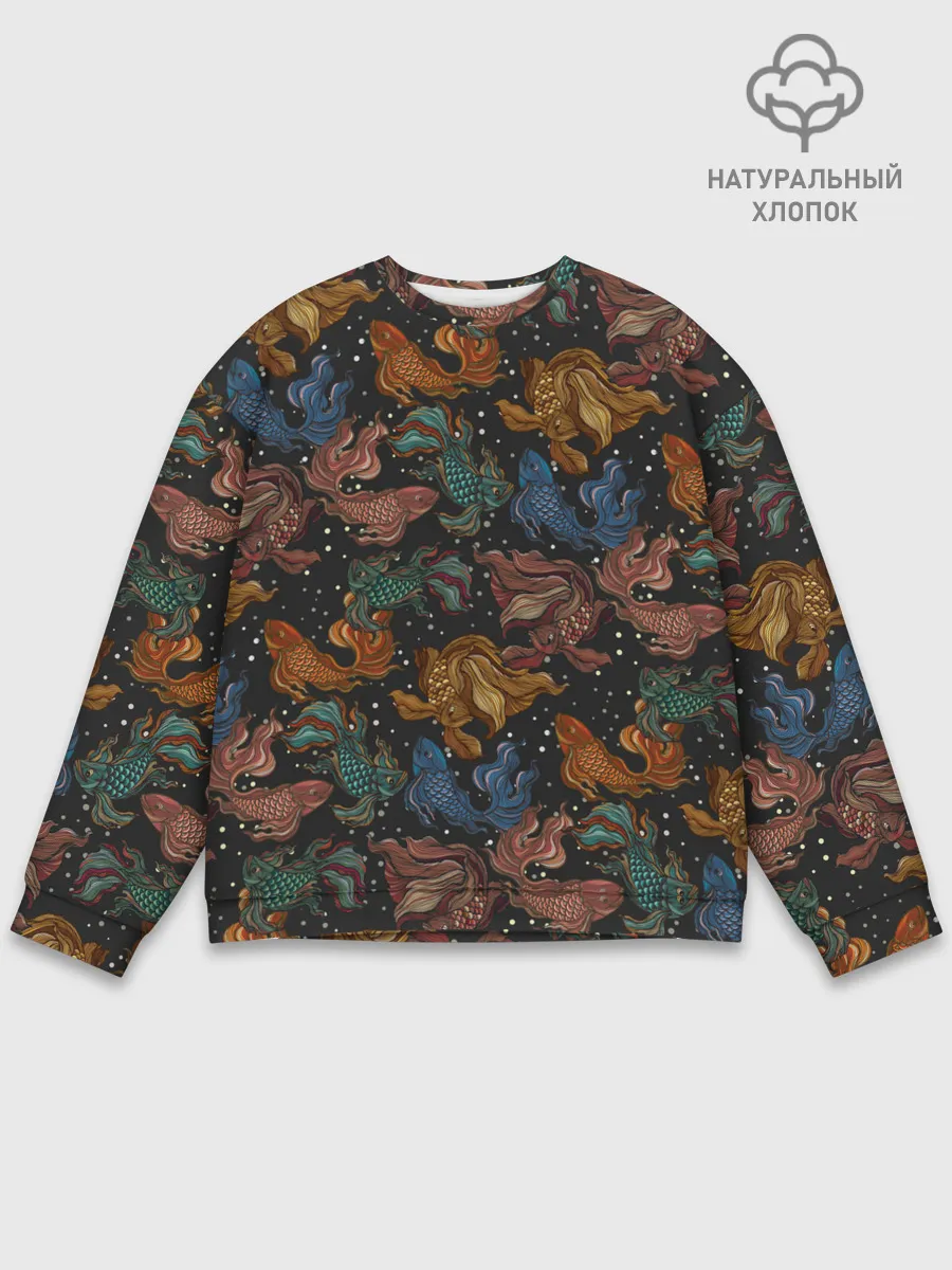 Мужской свитшот базовый / Тайские рыбки