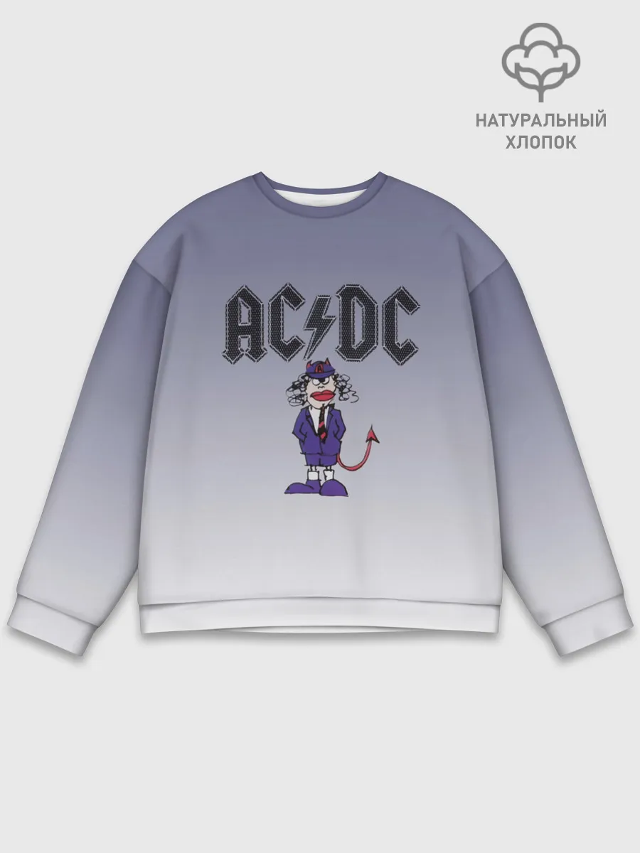 Мужской свитшот базовый / Ангус Янг чертик AC/DC