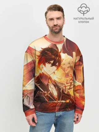 Мужской свитшот базовый / Genshin Impact: Zhongli