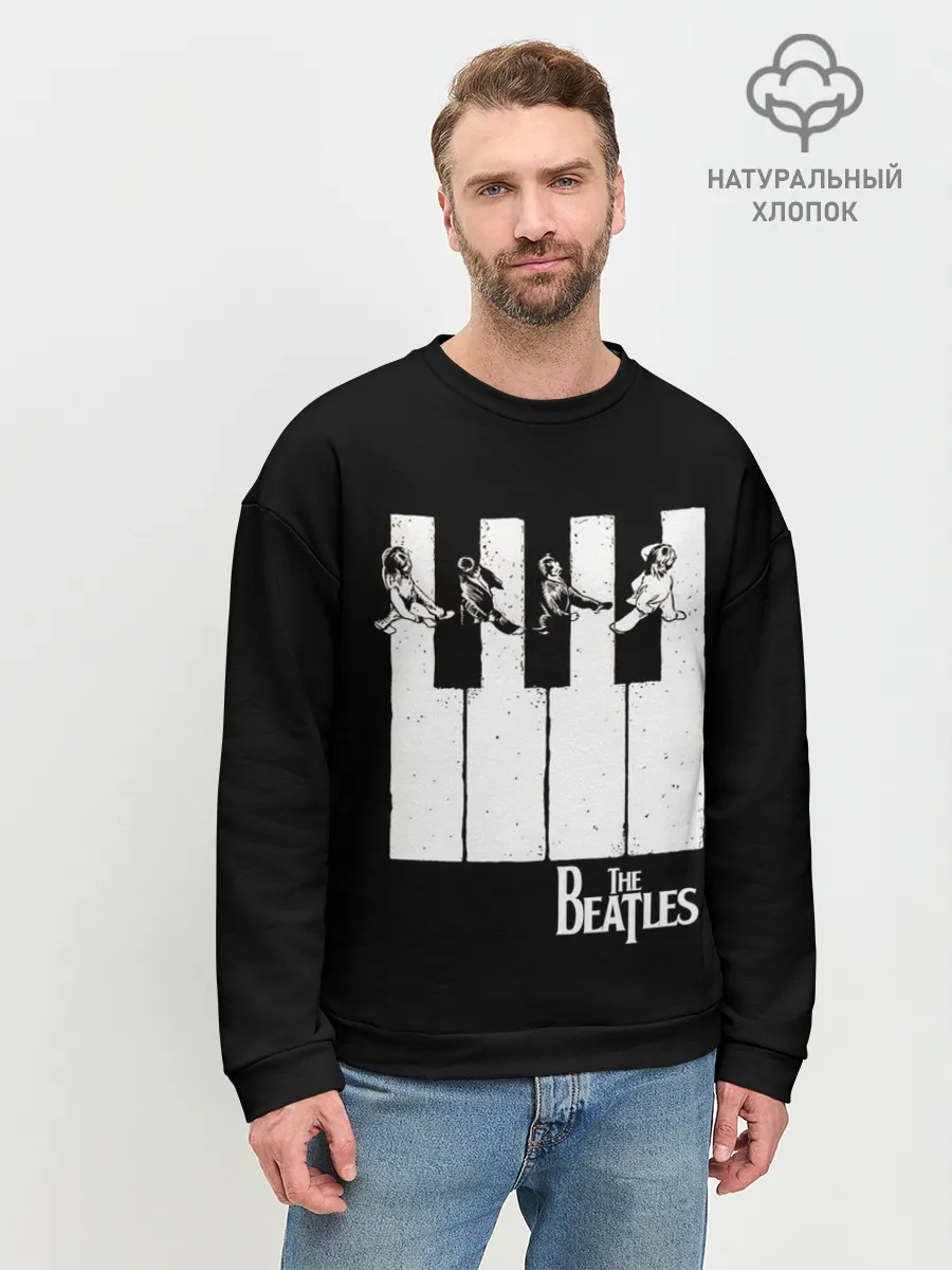 Мужской свитшот базовый / THE BEATLES ЗНАМЕНИТАЯ КАРТИНКА