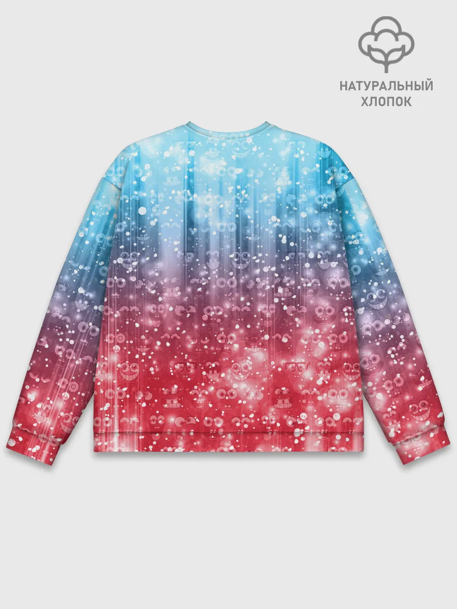 Мужской свитшот базовый / Новогодний Спанч Боб