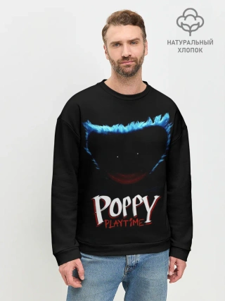 Мужской свитшот базовый / Poppy Playtime | Huggy Wuggy