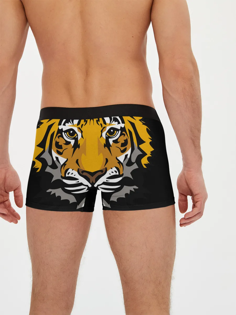 Мужские трусы боксеры / Суровый взгляд тигра