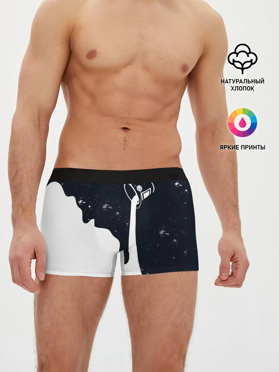 Мужские трусы боксеры / Черно-белый