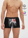 Мужские трусы боксеры / Скелет с сердцем