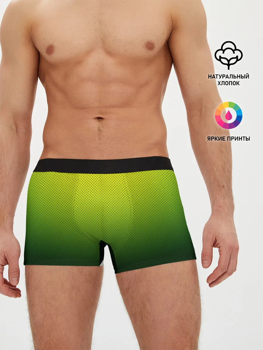 Мужские трусы боксеры / Зелёная текстура