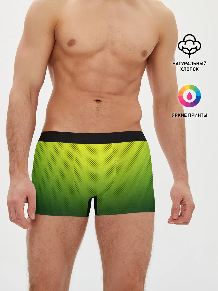 Мужские трусы боксеры / Зелёная текстура
