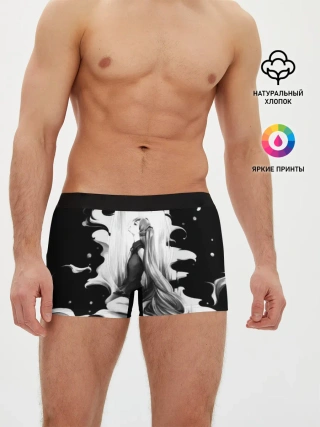 Мужские трусы боксеры / Черно-белая Мику Хацунэ