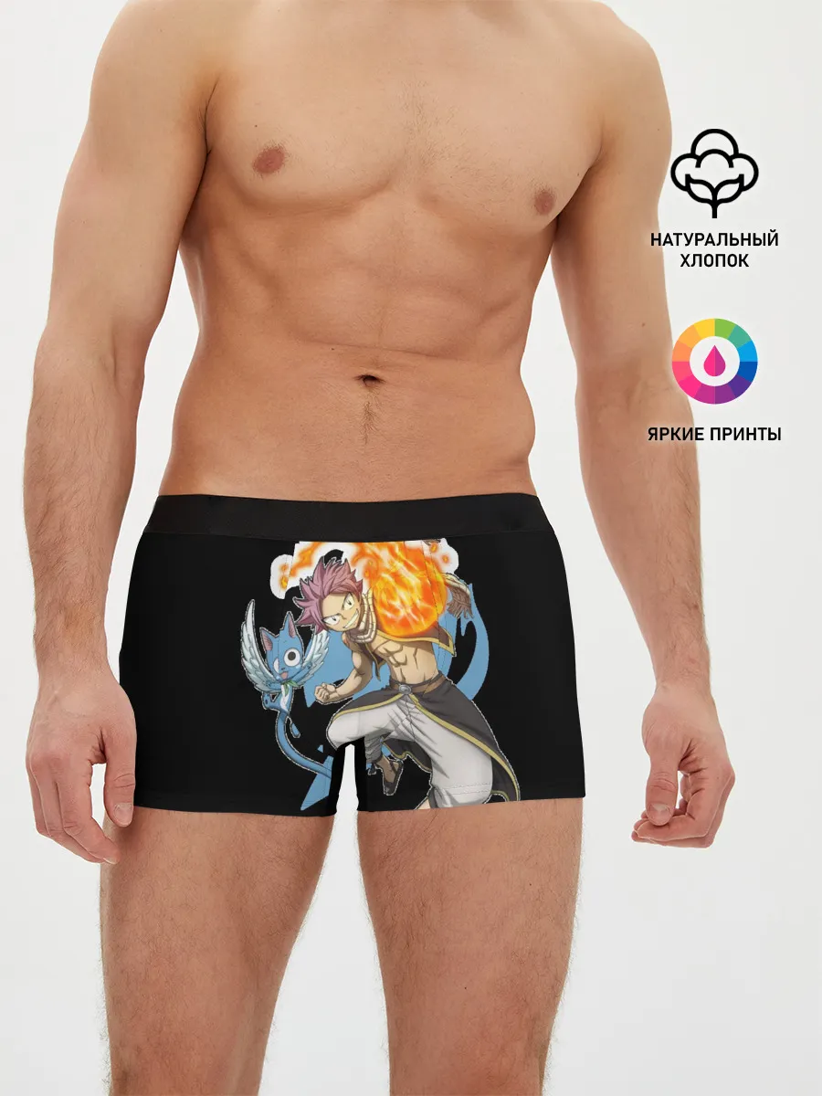 Мужские трусы боксеры / Нацу и Хеппи из Хвоста Фей