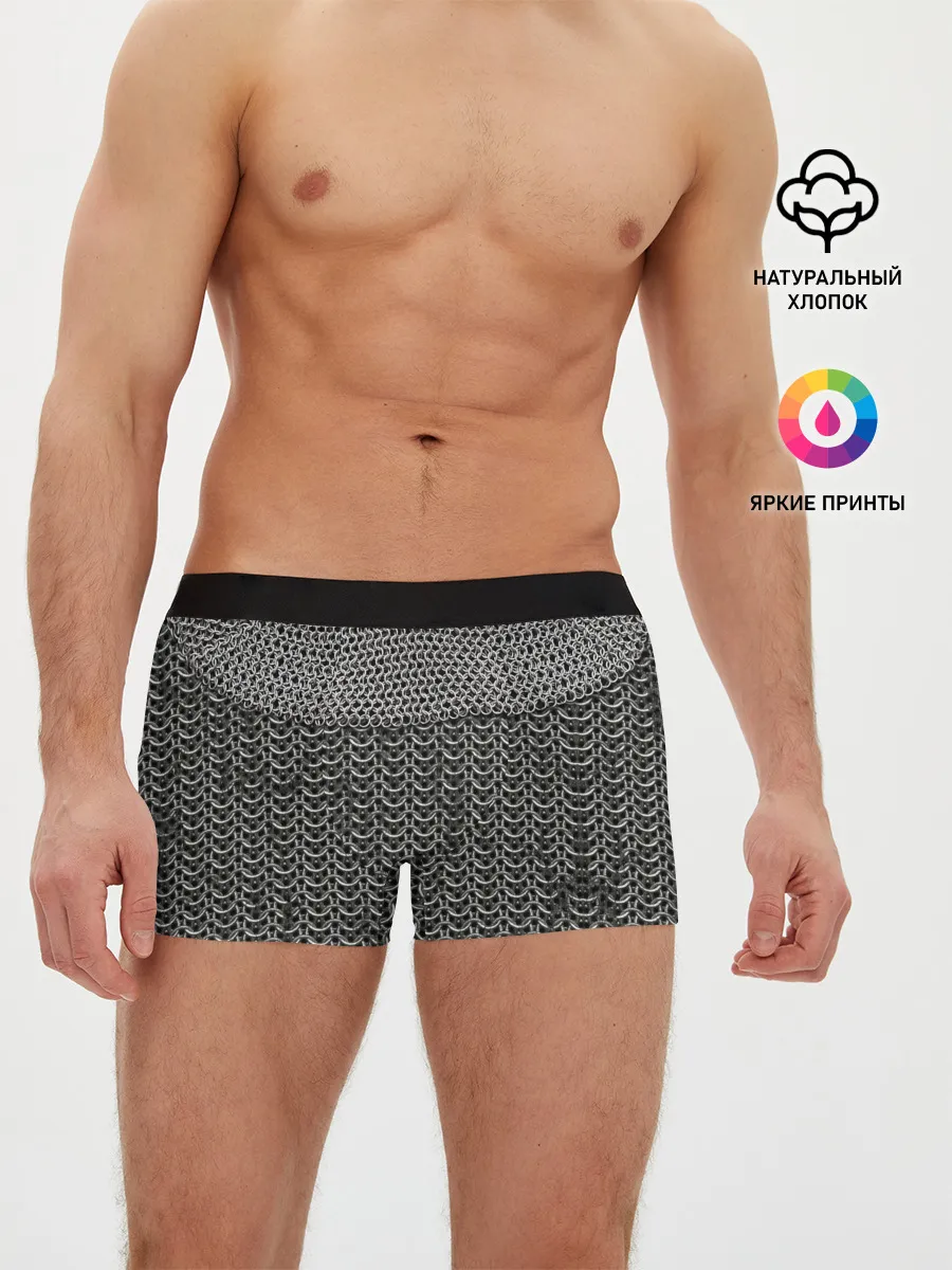 Мужские трусы боксеры / Кольчуга с горловиной