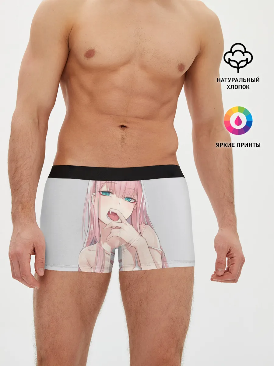 Мужские трусы боксеры / Ahegao Zero Two